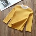 thumbnail image 2 of ContiKids Fall Winter Baby Toddler Girls Ruffle Mock Neck T-Shirts Little Girls Pullover Sweater Knitted Top Shirt Mustard 2-3 Years, 2 of 5