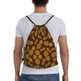 thumbnail image 2 of Kdxio Colorful Pineapple Print Drawstring Backpack Bag,Waterproof Draw String Back Sack, Gym Drawstring Bags Swim Bag For Unisex, 2 of 9
