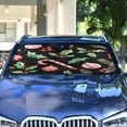 thumbnail image 6 of Iauyy Foldable Windshield Sun Shade for Cars, Interior Sun Protection for car UV Protection for Sedan/SUV/Truck, (S/M/L) Wintergreen Leaf Ornaments, 6 of 8