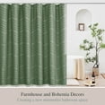 thumbnail image 3 of Siiluminisoy Green Shower Curtains,Heavy-Duty Mold/Mildew-Resistant,Water-Repellent, Machine-Washable,Chevron Textured Design,72 x 72, 3 of 8