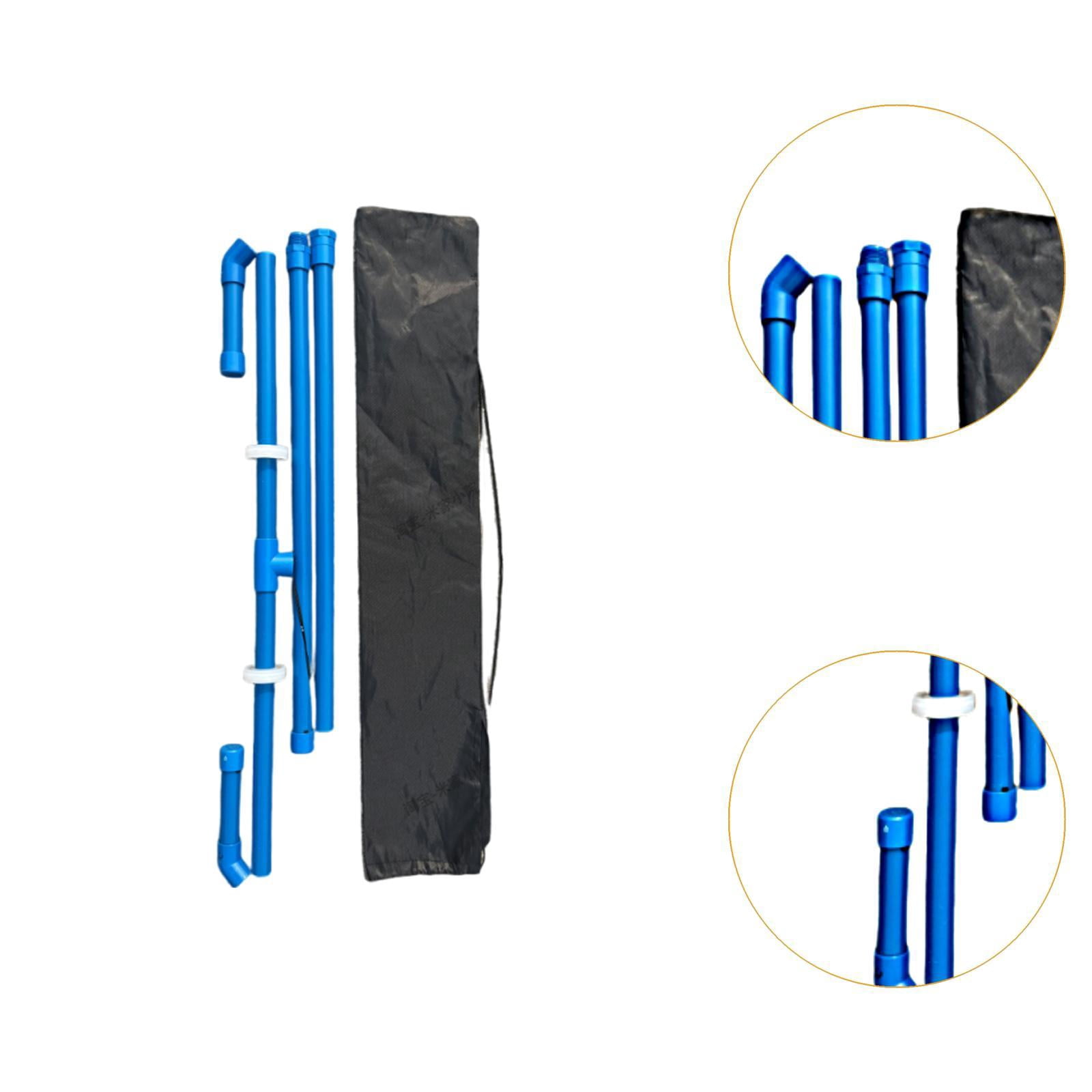 DimyFew Badminton Ball Collector with Wheels Tennis Sweeper for Court Venues Outdoor Blue