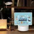 thumbnail image 6 of Cauagu Let's Go on an Adventure for Rectangle Acrylic Night Light - Acrylic Modern Bedside Light with LED Light Lamp Base - Decorative Night Lamp for Restaurant Bar Cafe Shop, 6 of 9