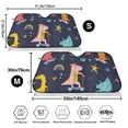 thumbnail image 3 of Haiem Cartoon Dinosaur Scooter Sport Blue Car Windshield Sun Shade - Blocks UV Rays Sun Visor Protector, Sunshade to Keep Your Vehicle Cool, Universal Fit SUV Van Sedan-Small, 3 of 7