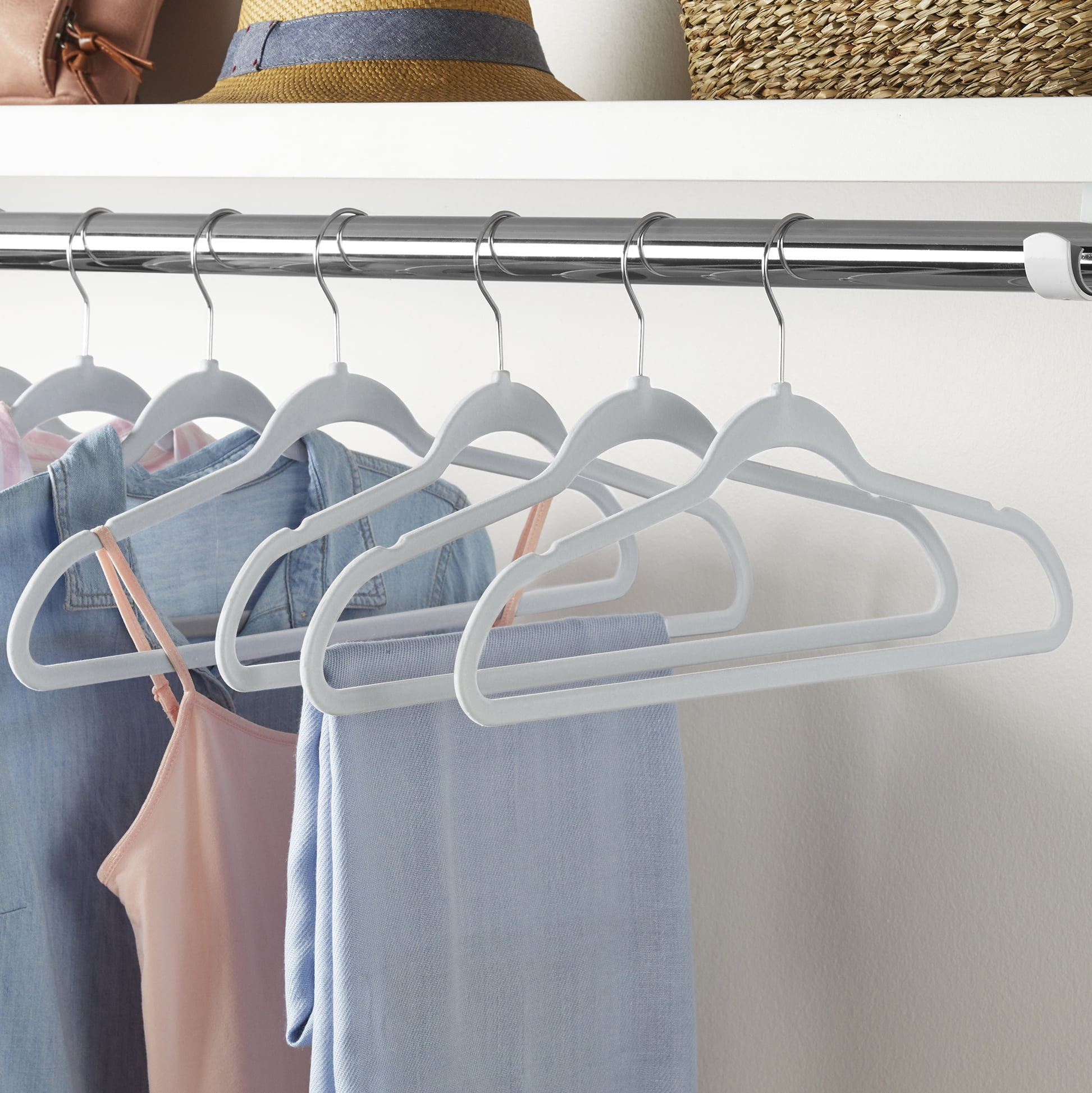 Better Homes & Gardens Non-Slip Velvet Clothes Hangers, 100 Pack $29.96  (Retail $40)