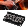 thumbnail image 1 of Electric Guitar Bridge, Stable Vibration 6 String Guitar Bridge High Accuracy Oxidation Resistance  for Stringed Musical Instrument Silver,Black,Gold, 1 of 7