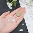 thumbnail image 3 of 8pcs 4 Size Charm Natural White Shell Mother of Pearl Shell Beads Deep Sky Blue Eye Beads Shell Eye Charm with Turquoise for Jewelry Making for making, 3 of 6