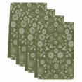 thumbnail image 2 of Japanese Kitchen Towels Set of 4, Green Rustic Retro Pastoral Floral Leaves Absorbent Dish Towels for Kitchen, Microfiber Hand Towel, Quick Drying Tea Towel for Cleaning Decorative Dishcloths, 2 of 7