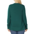 thumbnail image 4 of TheLovely Women Classic Thin Snap Button Front V-Neck Button Down Long Sleeve Ribbed Knit Cardigan, 4 of 4