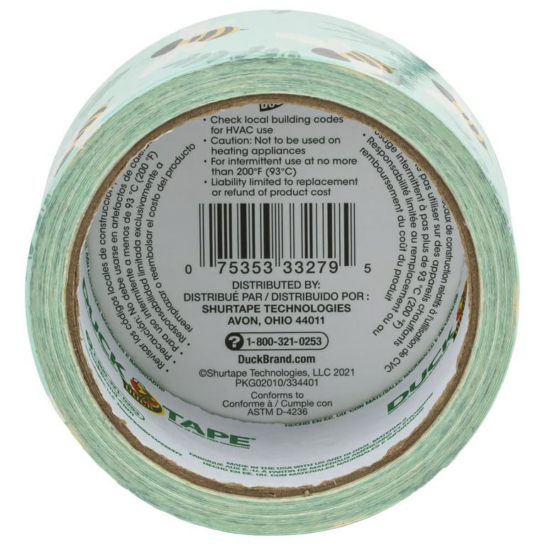 Printed Duck Tape Brand Duct Tape - Bees 1.88 x 10 - Walmart.com
