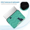 thumbnail image 2 of FORMRS 15"-15.6" Laptop Sleeve Protective Case Soft Carrying Quilted Computer Bag Cover, Green Cat, 2 of 7