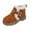 a-Brown3513, variant on Girls Kids Solid Color Suede Ankle Boots Plush Lined Buckle Strap Flat Traction Sole Shoes For Winter Casual Daily Wear Outdoor Activities Adorable Footwear