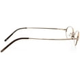 thumbnail image 3 of Optical Eyewear - Oval Shape, Titanium Full Rim Frame - Prescription Eyeglasses RX, Shiny Brown, 3 of 4