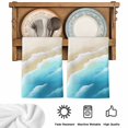 thumbnail image 5 of Blue Ombre Beach Kitchen Towels Set of 1, Ocean Coastal Gradient Waves Summer Absorbent Dish Towels for Kitchen, Microfiber Hand Towel, Quick Drying Tea Towel for Cleaning Decorative Dishcloths, 5 of 7