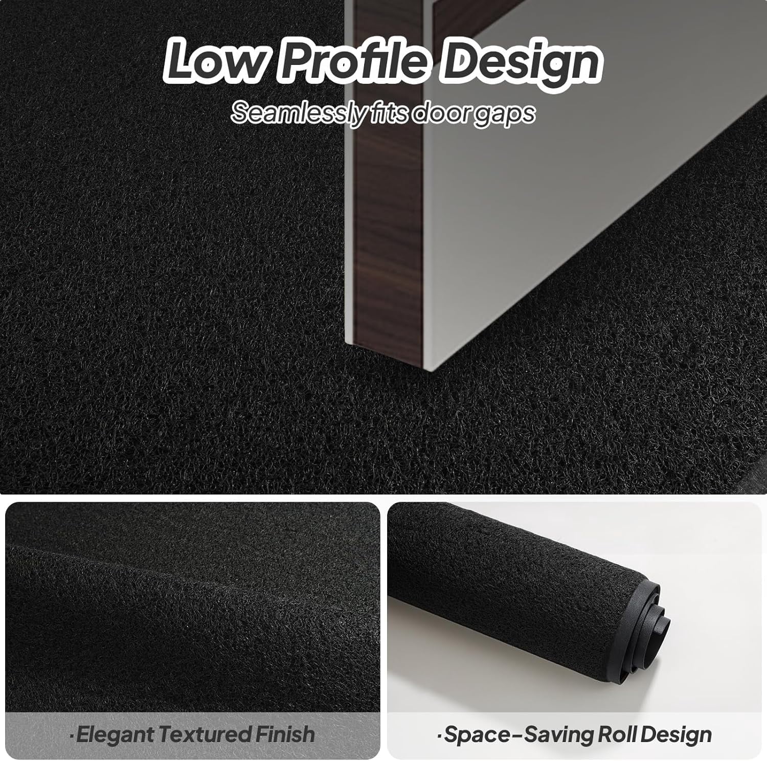 Ktaxon 36" x 71" Front Door Mat Indoor Outdoor Entrance, Waterproof, Stain and Fade Resistant, Easy Clean Patio Porch Entryway Mat Doormat, Black
