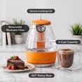 thumbnail image 4 of OVENTE 1.5L Glass Electric Kettle Water Boiler, Orange KG83O, Fast Boiling, Borosilicate Glass, BPA-Free, Blue LED, Auto Shut-Off, Boil-Dry Protection, Removable Filter, 360° Base, 1100W, 4 of 8