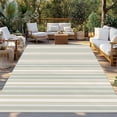 thumbnail image 2 of Light Green Lines Outdoor Rug for Patio/Deck/Porch, Non-Slip Large Area Rug 4 x 6 Ft, Retro Minimalist Stripes Pattern Indoor Outdoor Rugs Washable Area Rugs, Reversible Camping Rug Carpet Runner, 2 of 8