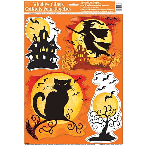 Spooky Hollow Halloween Window Cling Sheet