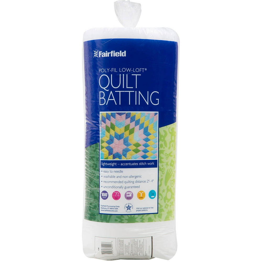 LowLoft Bonded Polyester Batting, Twin Size 72" x 90"