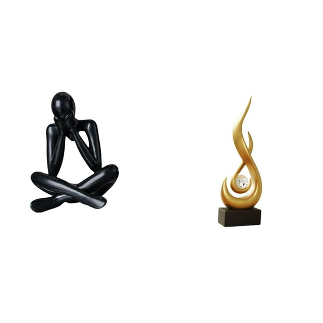 Escultura Abstracta De Figura Decorativa De Fuego, Estatua De Arte Moderno De Resina Con Forma De Llama, Adorno Coleccionable De Escritorio Para Sala De Estar, Estantería, Armario, Decoración