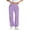 Purple-220, variant on Under 25,Women's Casual Elastic Waist Pants, Comfortable Loose Fit, Pockets, Printing Design, Straight Leg, Stretchy Material, Everyday Wear, Comfortable Bottoms All-Weather Wear,Sopatenor