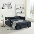 thumbnail image 3 of AENKYO 55.5" Pull-Out Loveseat Sleeper Sofa Bed with USB Ports and Side Pockets – Black, 3 of 8