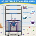 thumbnail image 4 of CITYLE 500LBS Trampoline for Toddlers 4.5FT 54'' Indoor Mini Trampoline for Kids with Enclosure, Basketball Hoop, Swing, Adjustable Bar, Small Toddler Trampoline Gifts for Boys & Girls, 4 of 8