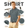 thumbnail image 6 of NY Threads Men's Golf Polo Shirt UPF 70+ Regular Fit Moisture Wicking Quick Dry Performance Short Sleeves Polo, Large, Dark Grey, 6 of 8