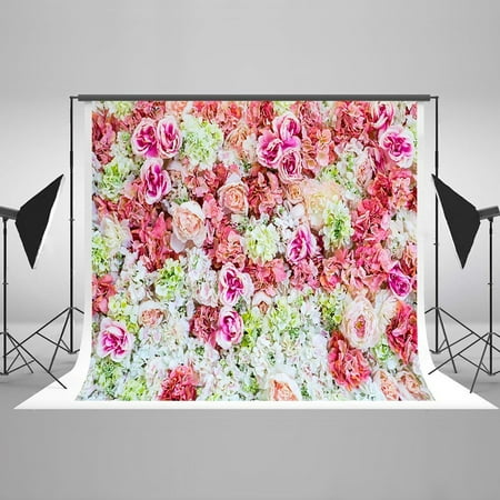 Image of MOHome 7x5ft Colorful Flower Wedding Woman Girl Baby Festive Newborn Backdrop Photography Background Carpet Curtain