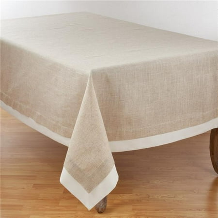 

SARO 1982.N67104B 67 x 104 in. Rectangular Layered Design Tablecloth - Natural