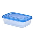 thumbnail image 3 of (2 pack) 5.23Cup Plastic Rectangle Food Storage Container Blue, 3 of 5