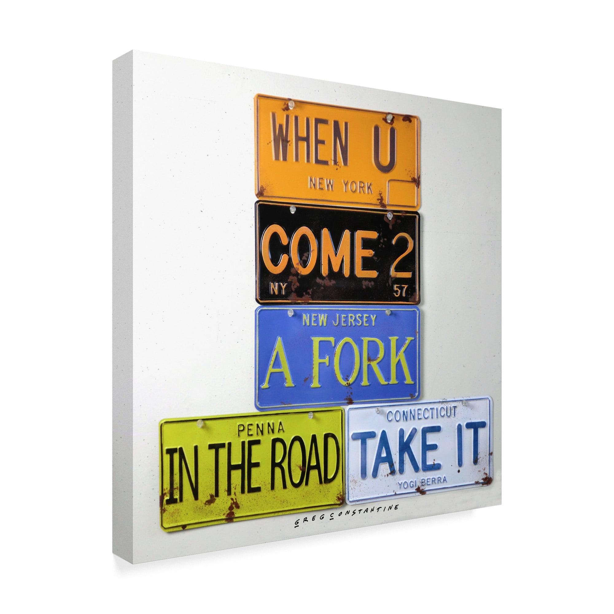 Trademark Fine Art 'Berra Fork In The Road' Canvas Art by Gregory Constantine