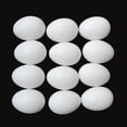 thumbnail image 4 of 50 piezas de huevos de de plástico sólido simulados artificiales falsos huevos de simulación para suministros para incubar Yuyangstore Huevos falsos de paloma, 4 of 6
