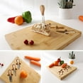 thumbnail image 2 of GUOOL Bamboo Cheese Board Set Serving Board for Birthday Accessories Unique Gifts 1, 2 of 9
