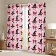 thumbnail image 2 of Manfei Red Witch Hat Black Out Curtains for Kid, Kawaii Cartoon Bowknot Curtains Pack of 2 (42x63 Each), Happy Halloween Bedroom Curtains, Curtains and Drapes Room Decor, 2 of 6