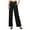 Black, variant on Wdfiry Women's Straight Yoga Pants with Pockets V Crossover High Waisted Sport Yoga Pants Elastic Waist Gym Workout Pants
