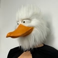 thumbnail image 3 of Disfraz de cosplay con forma de cabeza de pato blanca con forma de animal, resina de látex, 3 of 3