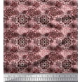 thumbnail image 1 of Soimoi Polyester Crepe Fabric Floral Mandala Print Fabric by Yard 42 Inch Wide, 1 of 3