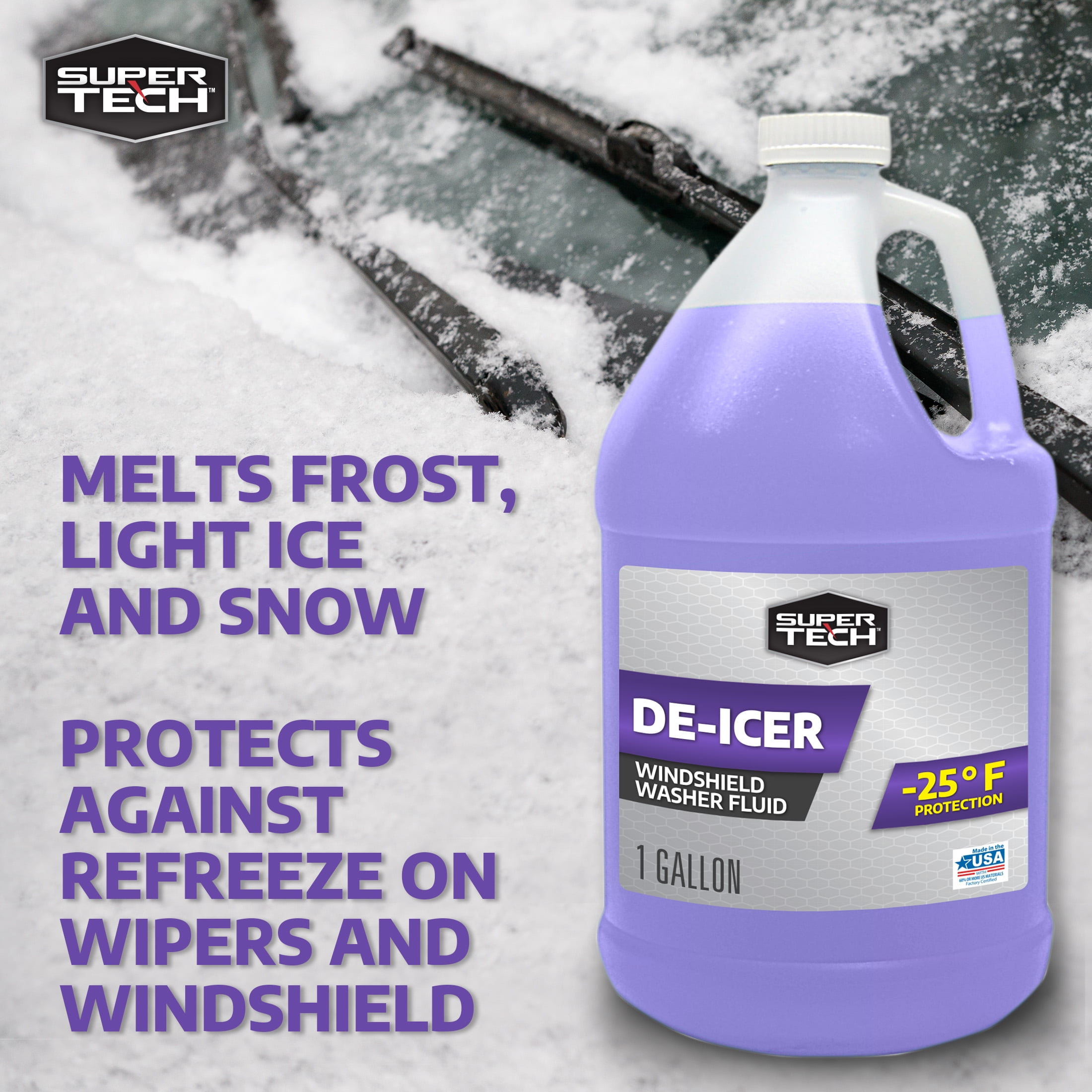 MegaWatts. Windshield Washer Fluid Booster De-Icer Additive With