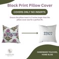 thumbnail image 3 of Fabdivine Hand Block Printed Thick cotton White Pillow Covers for Home décor, 14X20, Badshah, 3 of 7