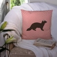 thumbnail image 3 of Carolines Treasures BB7869PW1414 Sable Marten Pink Check Fabric Decorative Pillow, 14 x 14 in., 3 of 4