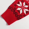 thumbnail image 5 of FRSASU Women's Christmas Sweater Round Neck Long Sleeve Knit Pullover Snowflake Jacquard Merry Xmas Holiday Party Jumpers Red-B, 5 of 6