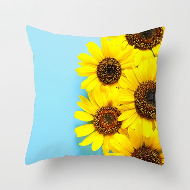 Panxico Pillow Cases,Spring Pillow Covers,Sunflower Farmhouse Pillow Covers 18x18 Hello Spring Flower Yellow And White Cushion Case Spring DecoratiSpring Decor,,Couch Pillow Covers,Clearance