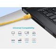 thumbnail image 6 of Monoprice Cat6 Ethernet Patch Cable - 50 Feet - Yellow | Network Internet Cord - RJ45, Stranded, 550Mhz, UTP, Pure Bare Copper Wire, 24AWG, 6 of 6