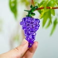 thumbnail image 2 of Estatuilla de uva morada de vidrio hecha a mano, coleccionable, adorno de fruta de cristal, decoración artística, miniatura de uva de vidrio para el hogar y la Oficina, 2 of 5