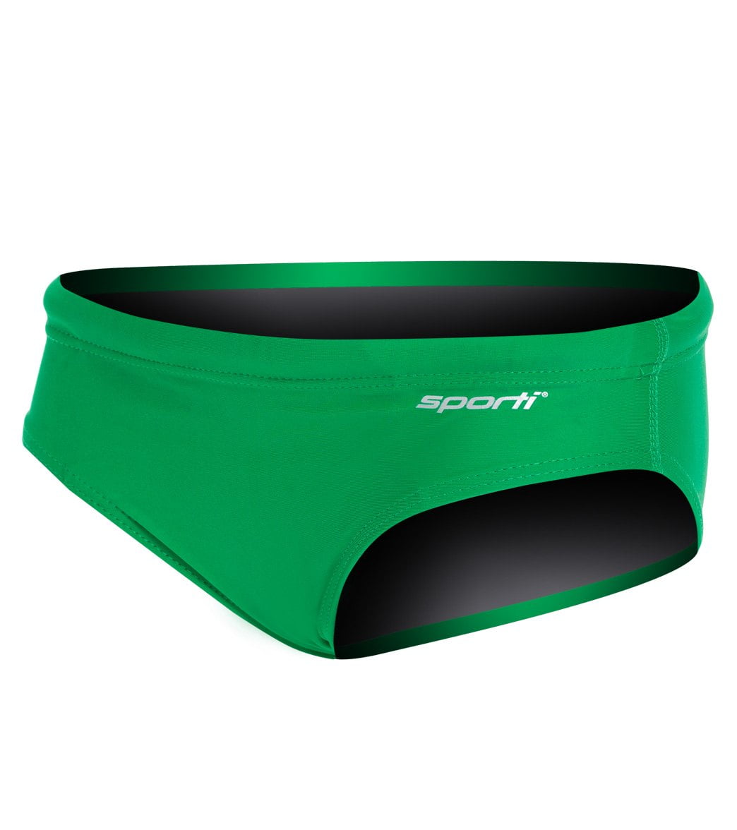 Sporti Solid Swim Brief Swimsuit Youth 2228 (26Y, Green)