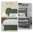 thumbnail image 5 of 4 EVER WINNER Queen Size Bed Frame, Boucle Upholstered Bed Frame with Headboard, No Box Spring Required, Easy Assembly, Green, 5 of 7