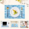 thumbnail image 5 of Wavy Stripe Pattern Reversible Placemat Non Slip Coffee Mat 18x12 Inch for Dining, Kitchen, Coffee, 5 of 9