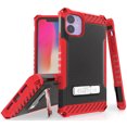thumbnail image 1 of Case for iPhone 11, Red Tri-Shield [Military Grade] Rugged Cover with Metal Kickstand [Includes Wrist Strap Lanyard] for Apple iPhone 11 (2019, 6.1" Model), 1 of 11