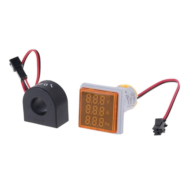 koolsoo -500V meter, 0-100A Ammeter, 20-75Hz Frequency Meter, Square Multimeter with Yellow