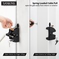 thumbnail image 4 of SANKINS Key Lockable Fence Gate Latch, 2 Sided Gate Lock Latch for Outdoor Fence, Keyed Fence Lock Latch with Spring Loaded Pull Cable, Fen, 4 of 6